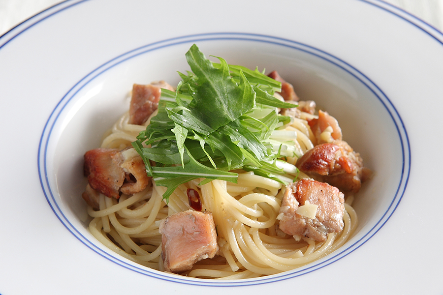 柚子香る和風ペペロンチーノ