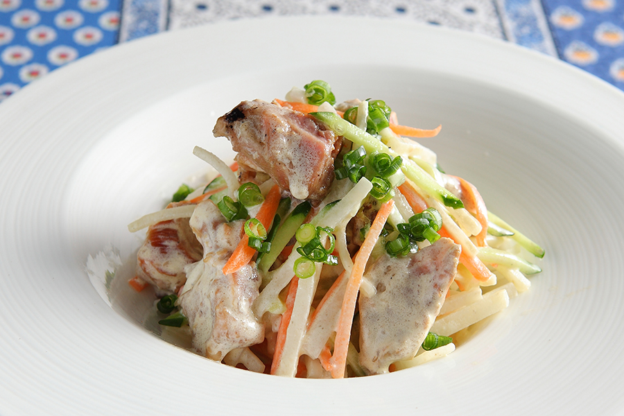 柚子こしょうチキンのマヨサラダ