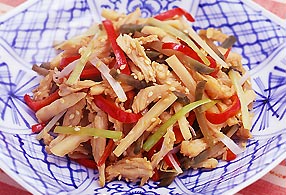 ささみとザーサイの 炒めもの