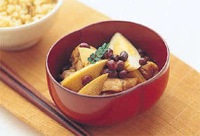 鶏と筍の小倉煮