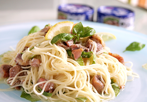 冷製やきとり塩レモンパスタ