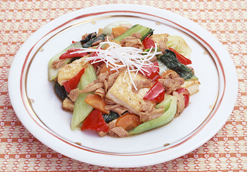 ツナと豆腐の炒めもの