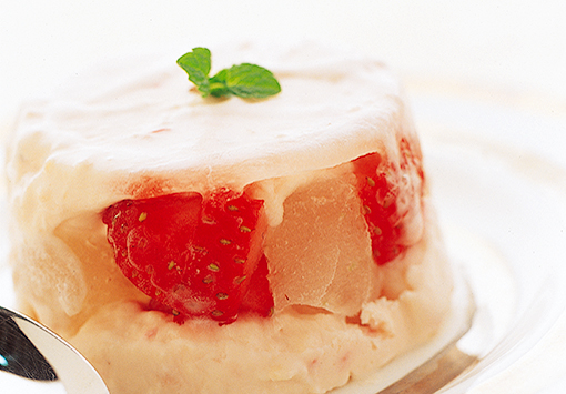 いちごとアロエとチーズのパルフェ