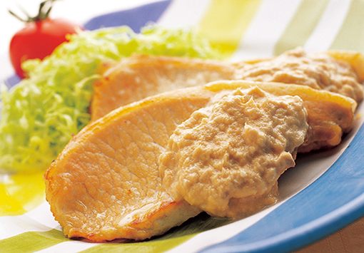 ポークソテーのツナソース