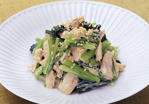 ツナと青菜のごまマヨネーズ和え