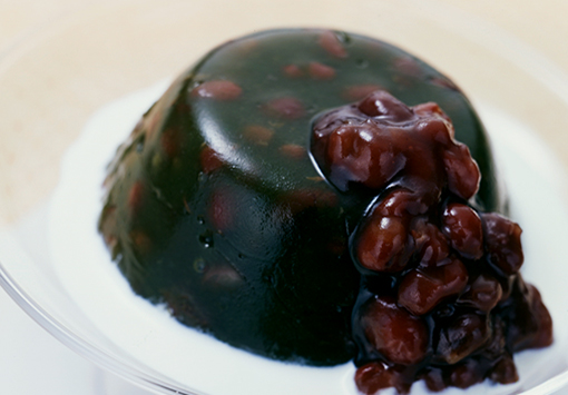 あずきの抹茶ゼリー寄せ