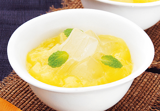 アロエのオレンジ酢ゼリー