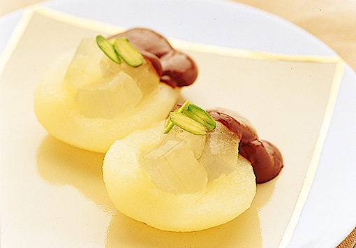 洋梨とアロエのチョコレート