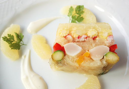 グレープフルーツのシーフードテリーヌ