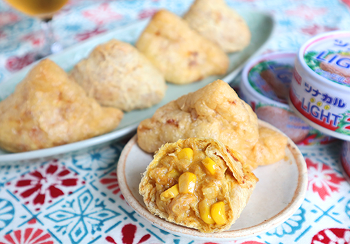 ツナのいなりサモサ