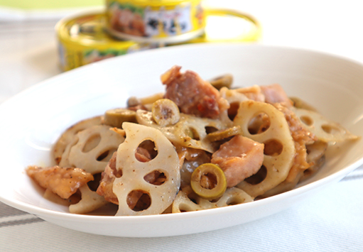 れんこんとやきとりの塩レモンマリネ