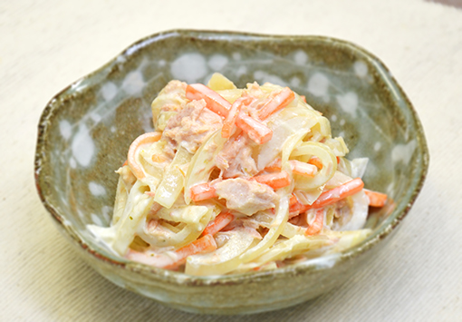 ツナと玉ねぎの柚子胡椒マヨサラダ