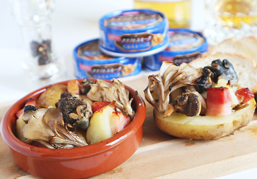 つぶ貝とじゃがベーコンのスモークグリル