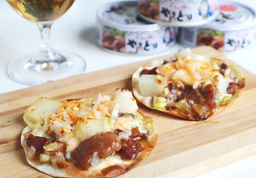 やきとり葱餅マヨラーピザ