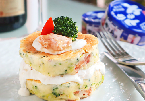 やきとりブロッコリーパンケーキ