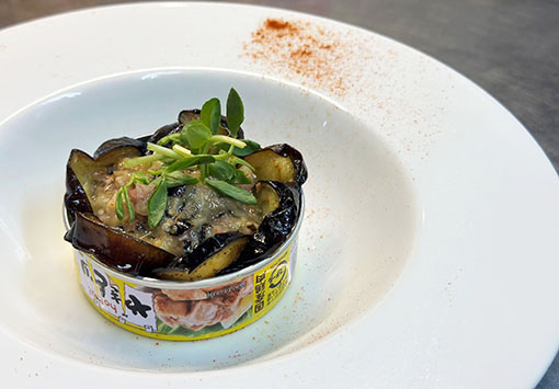 やきとり塩レモン味とナスのキャビアドオーベルジーヌ